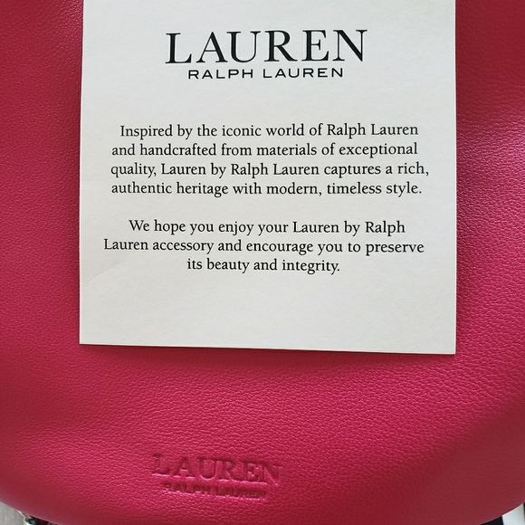 RALPH LAUREN Emmy Medium Nappa Leather Pink Bucket Crossbody - Picture 12 of 16